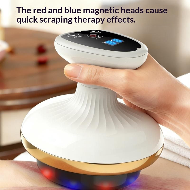 Electric Gua Sha & Cupping Beauty Massager - 9 Speeds, USB, Gold